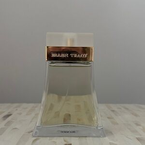 Ellen Tracy Eau du Perfume Bottle - Clear Glass with Gold Accents